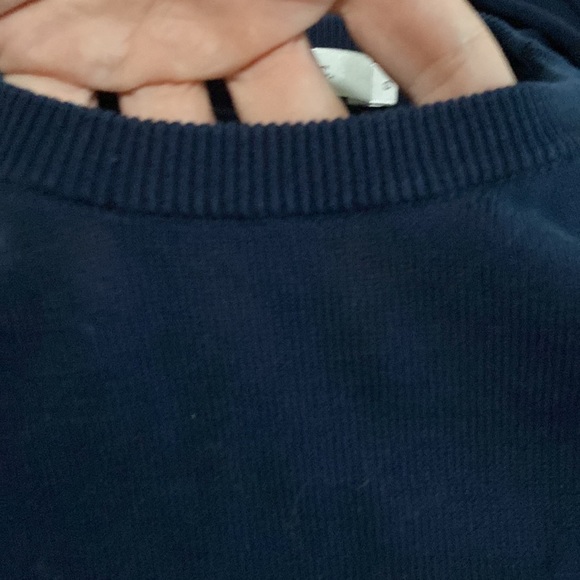 ❌SOLD❌A.L.C. Lila Open Crisscross Back Navy Blue Knit Sweater💙💙💙 - Picture 7 of 12